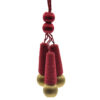 Borla cono en color rojo para aplicaciones textiles festivas