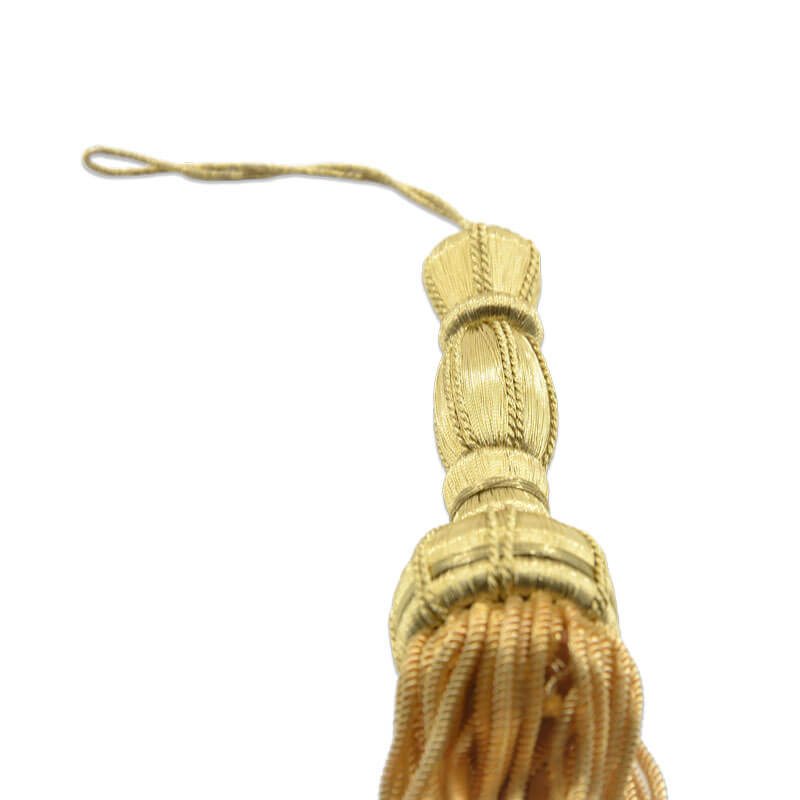 Borla grande oro para remates decorativos textiles