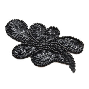 2644796935 aplique negro de lentejuelas 11 cm
