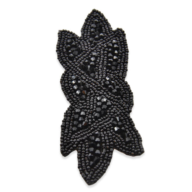 26448021601 aplique decorativo negro para prendas