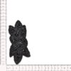 26448021601 aplique negro de pedreria 14 cm