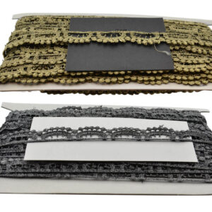 265584353 puntilla metalizada 1,5 cm oro y plata