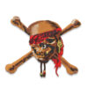 Parche bordado calavera dorada para disfraces