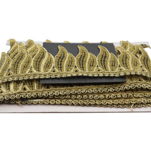 Galón decorativo dorado para confección festiva y trajes tradicionales