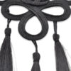 Aplique decorativo negro de 15 cm con flecos