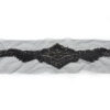 Cinturón de pedrería negro elegante