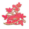 Aplique Bordado Floral con Cristal 13 cm Multicolor