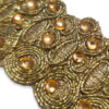 Cinta decorativa oro con relieve y cristales