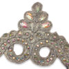 Galón ornamental plateado para confección