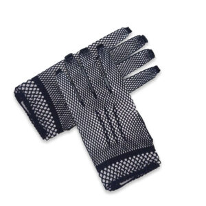 guantes cortos de rejilla negros