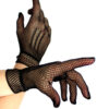 guantes negros elásticos de red
