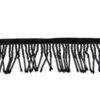 fleco de pedrería negro de 6,5 cm