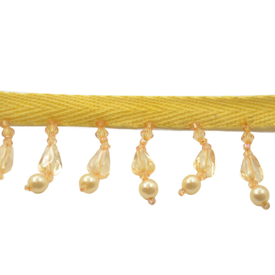 fleco elegante con perlas colgantes