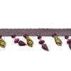 fleco textil con cuentas decorativas
