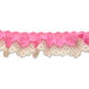 Puntilla rosa con detalle bordado
