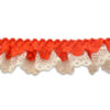 Puntilla naranja ornamental para costura y mercería