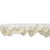 Doble puntilla blanca con piqué decorativo de 3 cm