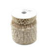 Puntilla beige ornamental para proyectos de confección