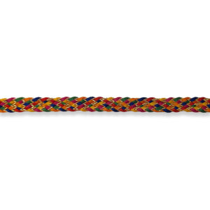 Trenza textil multicolor para vestuario festivo