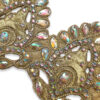Pasamanería plata decorativa con cristales irisados