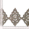 Galón plata con pedrería irisada de 14 cm