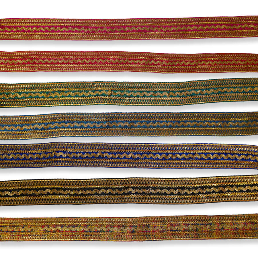 Tira mixta decorativa oro y color, multiples colores