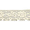 Puntilla blanca y negra con diseño de flores