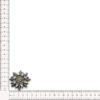 Aplique decorativo con cristales facetados brillantes