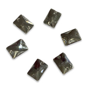 Cristal decorativo rectangular transparente de 17 mm