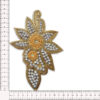 Parche floral de 18 cm decorado con strass