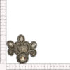 Aplicación decorativa Flor de Lis en oro 9cm