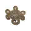 Parche bordado Flor de Lis con pedrería