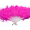 181-BT110-abanico-festivo-con-plumas-de-colores-FUCSIA Abanico con plumas de colores vivos para espectáculos fucsia