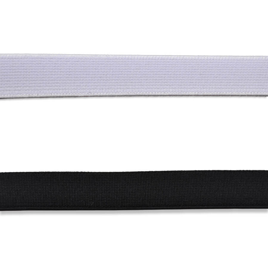 Cinta elástica de 20 mm blanca y negra Ref. 263.1030/20.01