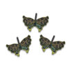 Parche termoadhesivo con forma de mariposa bordada