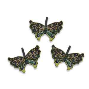 Parche termoadhesivo con forma de mariposa bordada