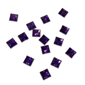 Piedra cuadrada morada para coser en tejidos