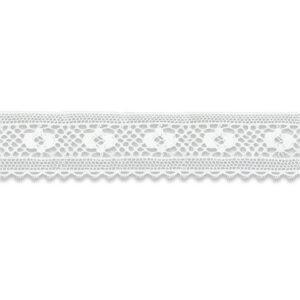 Puntilla clásica de algodón con diseño floral