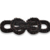 Aplique decorativo negro con abalorios
