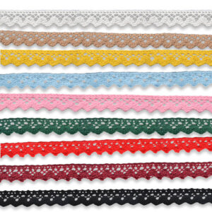 Cinta de Algodón Calada 20 mm (pieza 25m) - varios colores