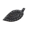 Aplique hoja negra con lentejuelas de 7 cm