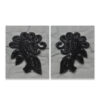Aplique simétrico negro para vestidos de fiesta