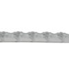 Encaje floral metalizado plata de 2 cm