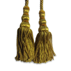 Cordón trenzado con borlas de estilo tradicional