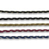 Trenza decorativa de rayón con hilo metalizado.