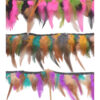 Galón de plumas multicolor de 15 cm para confección festiva