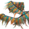Decoración textil con plumas naturales multicolor