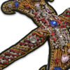 Cruz decorativa con cristales y cuentas brillantes