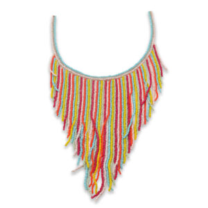 Cuello multicolor de cuentas para confección