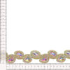 6401073-tira-decorativa-con-cristales-brillantes-9m Pasamanería ondulada con pedrería iridiscente de 4 cm.